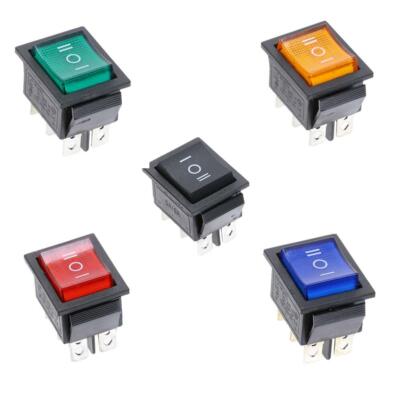 1pc 637H-5 Three-Foot Three-Position Bilateral Reset Rocker Switch – Extended Rocker Handle (40mm) For Control Panels