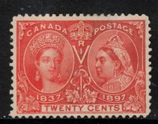 Canada #59v Very Fine Used With Reentry In POS & Crown Var **With Certificate**