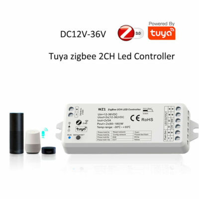 Tuya Zigbee Smart Led Controller APP Remote for 12V 24V Single Color/CCT Strip