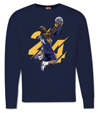Felpa Kobe Bryant 24 Black Mamba  - Stampa diretta - Campioni Basket Nba Usa