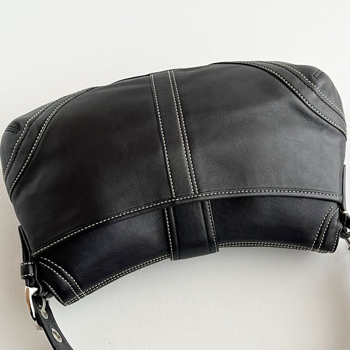 Vintage Coach Soho Hobo Shoulder Bag 10910 Black Leather Y2K NWOT - Picture 16 of 23