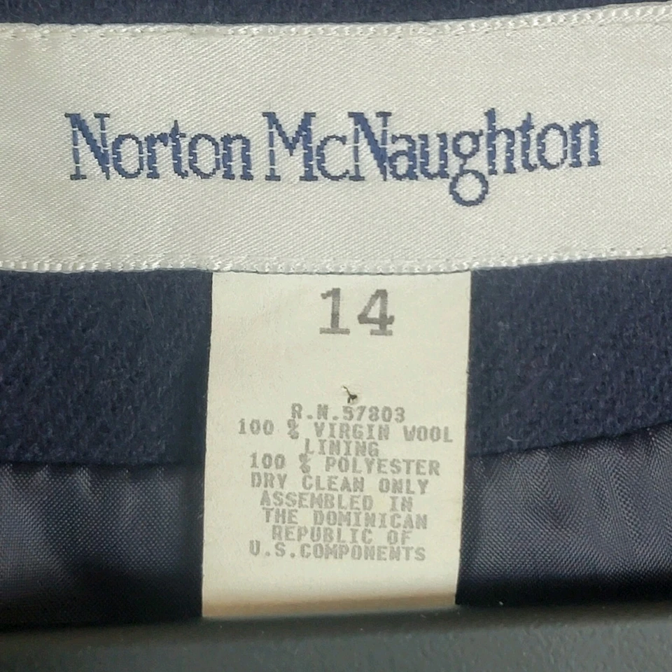 Chaqueta Blazer Norton McNaughton Mujer 14 Botones Forrada Frontal Azul Marino Lana Pura Foto 2 de 4