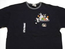 New Vintage Y2K Looney Tunes Pocket T-Shirt Warner Brothers Embroidered 2000 M