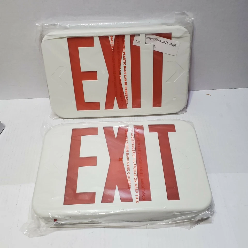 Slimline Exit Sign, Red LED, 12"x7" - Image 2 of 4