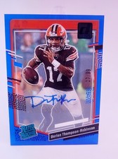 2023 Panini Donruss Clearly Dorian Thompson Robinson Blue /99 Browns, Eagles