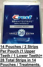 CREST 3D White SUPREME BRIGHT Whitestrips Teeth Whitening former FLEXFIT NEW