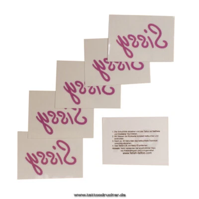 5 x Sissy Tattoo - Schriftzug in Pink - Sexy Fetish Tattoo (5)