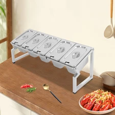 Expandable Spice Rack Countertop Holder for Sauce Ingredients Fruits for Kitchen