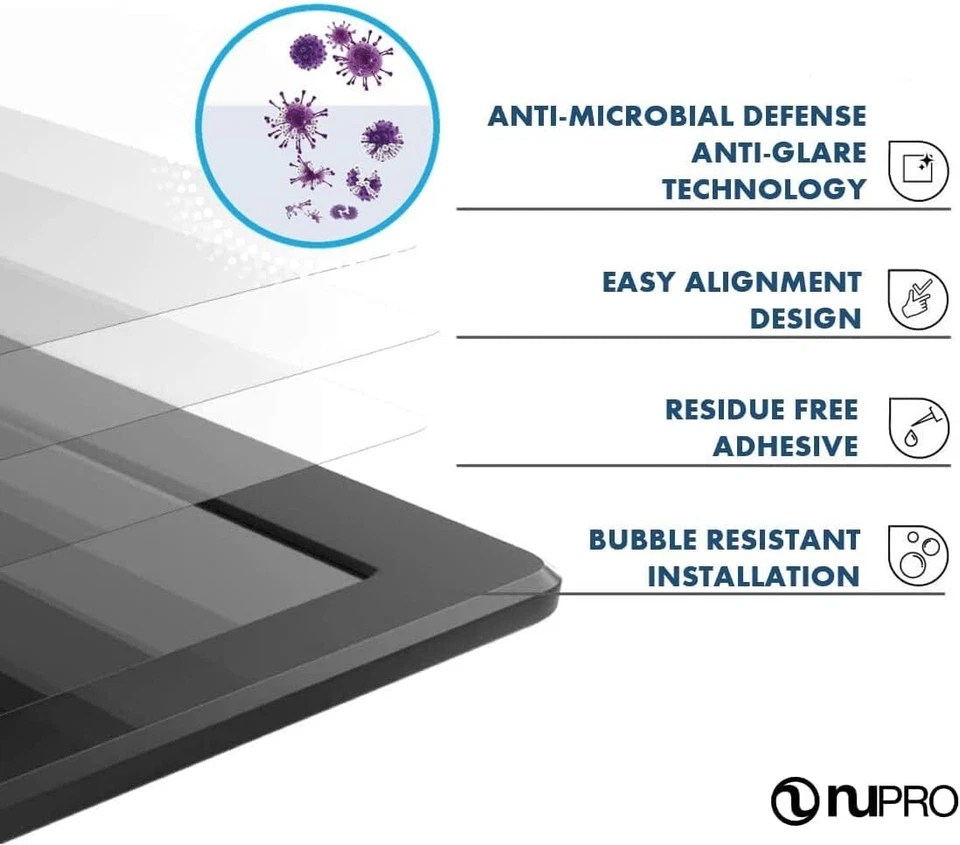 2pk NuPro Anti-Glare Screen Protector Amazon Fire HD 10 11th Gen New Sealed - Image 2 of 4