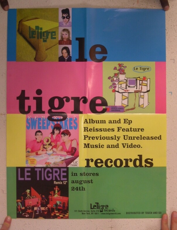 Le Tigre Poster Remix 12 Feminist Sweepstakes Reissued Album Letigre 