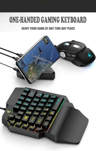 ZIYOULANG One Handed Gaming Keyboard Left Hand Mechanical Backlit RGB Portable - Picture 2 of 12