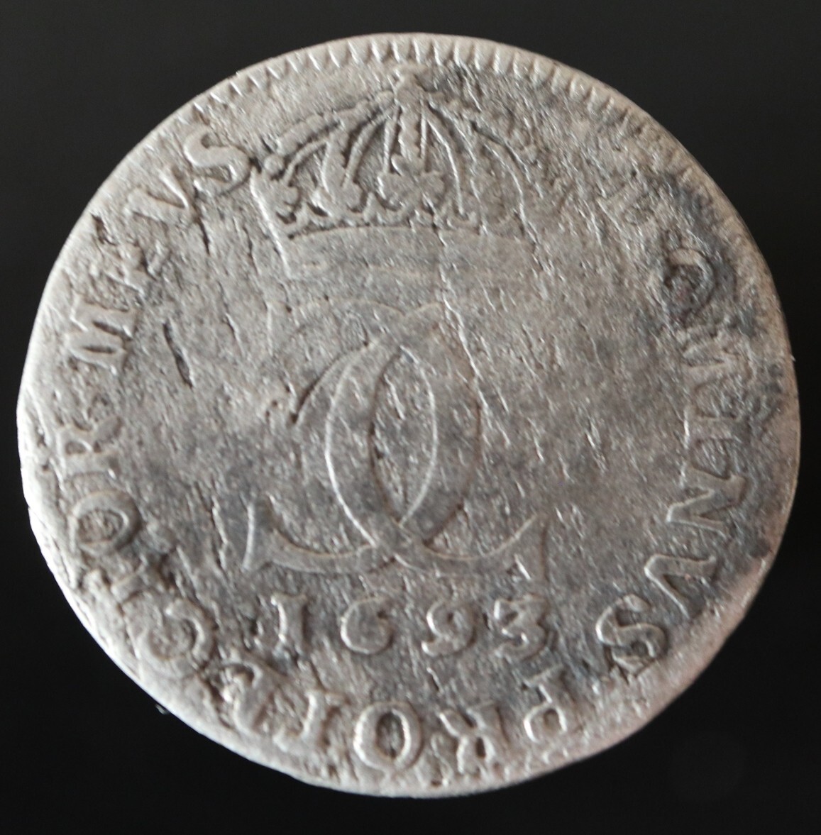 5 ORE (ÖRE) 1693 (ND 1705) - S.M. AS - Sweden KM# 85 coin -Carl