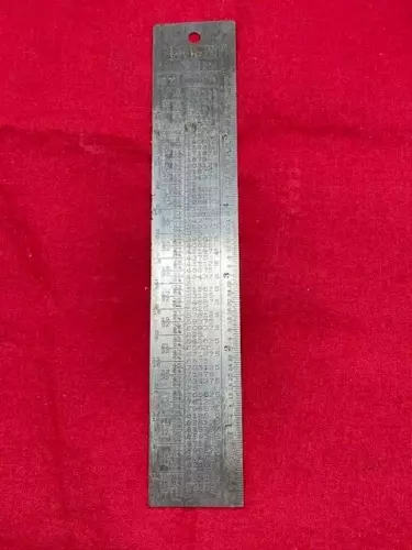 Starrett 588 Ready Reference Table with Rule  VINTAGE!
