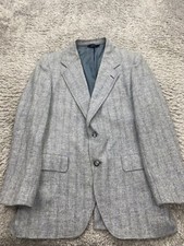 Kuppenheimer Blazer Mens 38L Harris Tweed Wool Sport Coat Herringbone Vtg USA