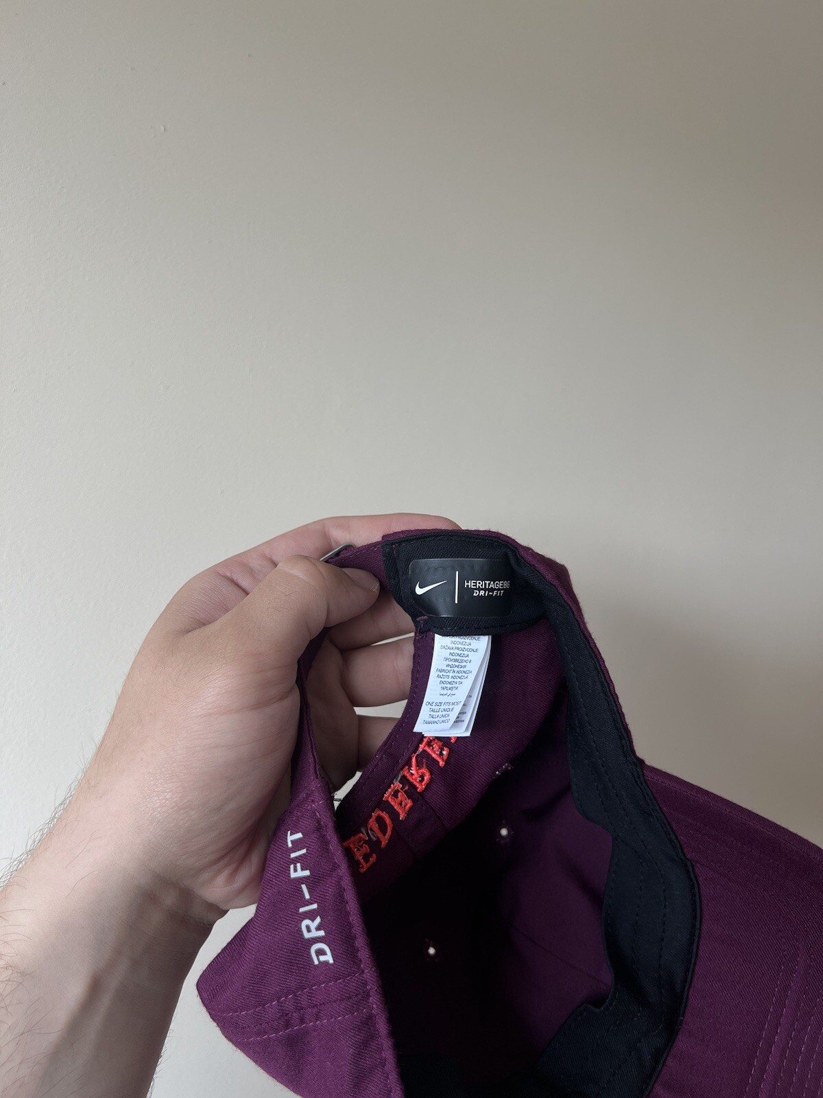 Nike RF Aerobill Heritage 86 Cap Tennis Hat Dri-Fit AH6985-609 OS Adult Bordeaux image 8