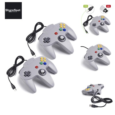 Retro Classic USB Controller N64,iNNEXT 2 Pack Classic N64 Retro USB Controll...