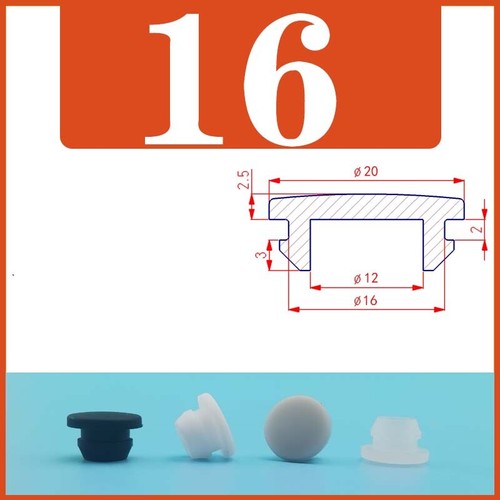Silicone Rubber Grommet Plug Bung Cable Wiring Protect Bushes Snap-on 2.5-50.6mm - Picture 32 of 56