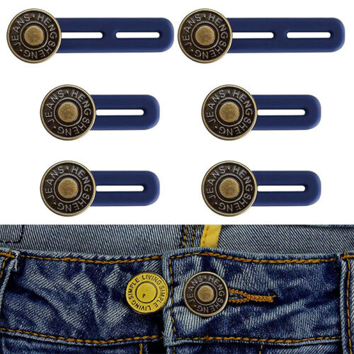 6 piezas Extensor de botones para pantalones, Extensor de cintura de botones, Pantalones Extensor de cintura - Imagen 1 de 7