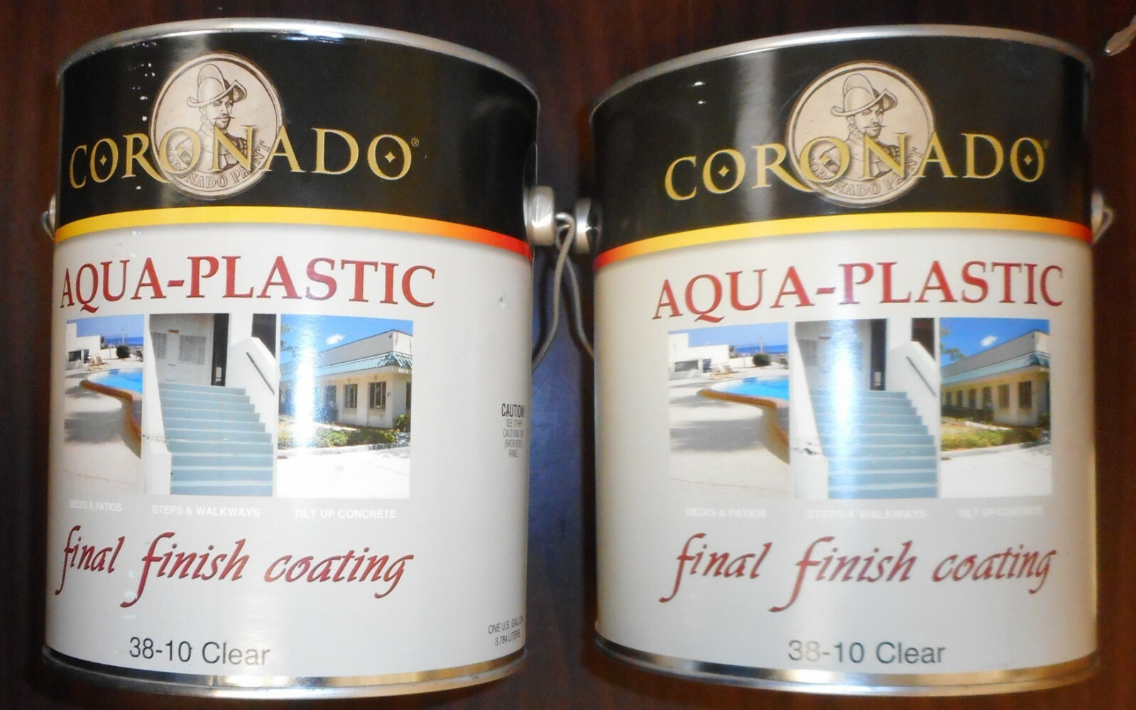 LOT OF 2 CORONADO AQUA PLASTIC FINAL FINISH COATING 3810 CLEAR 1