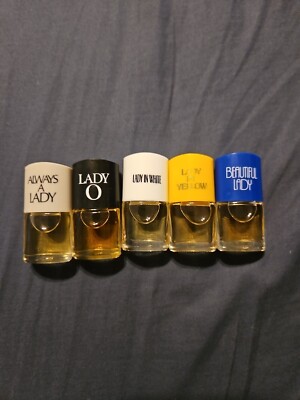 Vtg RARE 5 Different Perfume Minis by Lady in Yellow, White, Lady O & Always
