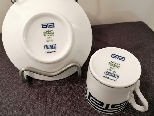 RICHARD GINORI, 10 tazzine da caffé con piattino, collezione Catene, zaffiro - Picture 6 of 6