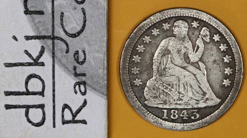 1843-P Seated Liberty Dime — photo from the most recent tracked eBay sale