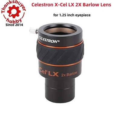 Celestron X-Cel LX 2X Barlow Lens with Anti-slip Rubber Ring for 1.25'' Eyepiece 