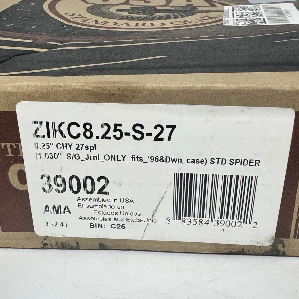 Kit de engranajes estándar trasero araña ZIKC8.25-S-27 EE. UU. para camioneta Ram Dodge Monaco Foto 2 de 4