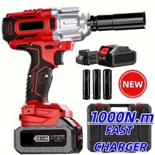 1000nm Cordless Impact Wrench Led 12chuck 20v Electric Impact Gun W Battery