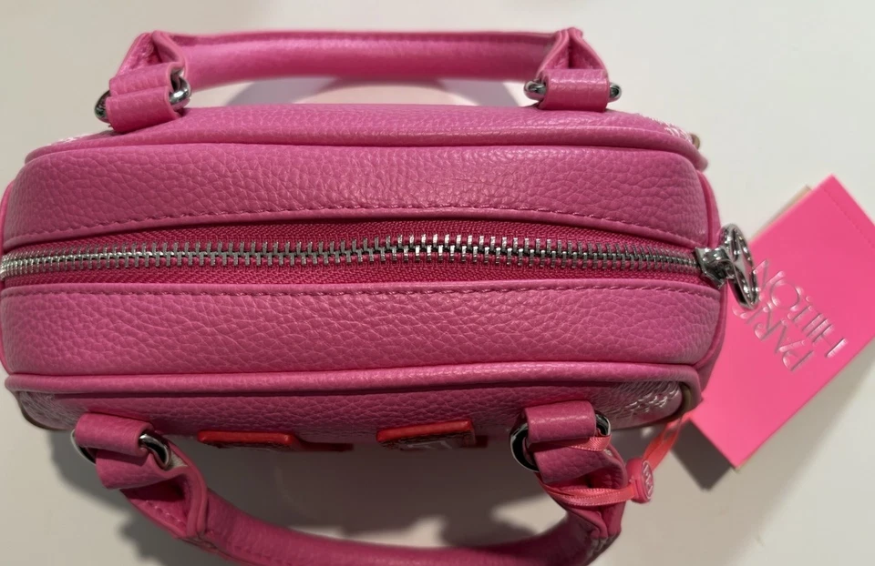 Bolso Bowler Paris Hilton Varsity Rosa Fútbol # 11 Nuevo con Etiquetas Foto 3 de 4