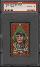 1911 T205 CY YOUNG Cleveland Naps PSA VG-EX 4+ A Very Nice Example!