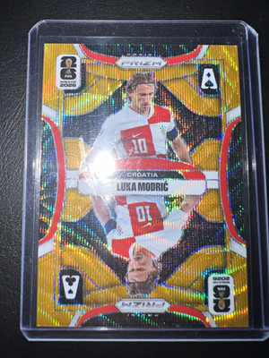 2026 Panini Prizm FIFA World Cup Luka Modric Aces Gold /10 10/10 Jersey Match