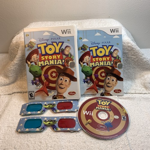 Disney Pixar Toy Story Mania Wii Video Game 3D Glasses & Compete Tested See Pics - Picture 2 of 19