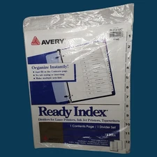 Avery Ready Index Customizable Table of Contents Dividers 12 Tab ( 1-12 ) 11140 