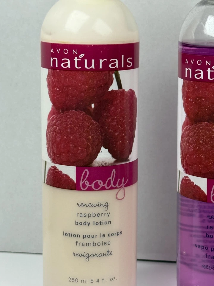 Avon Naturals Renewing Raspberry Body Spray & Lotion Set 8.4 oz Each - Image 2 of 4