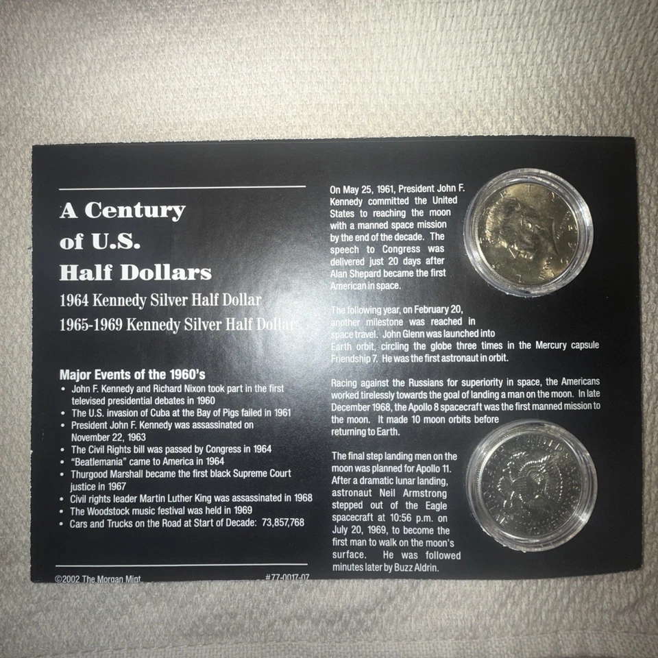 Juego de prueba A Century of U.S. Half Dollar años 60 certificado Foto 2 de 4