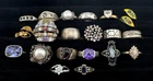 Sterling Silver Rings Lot of 20 Vintage & Modern 102g