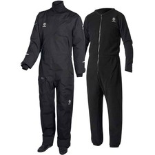 Crewsaver Atacama Pro Unisex Drysuit In Black + Stratum Fleece Undersuit In XL