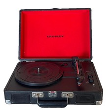 Crosley CR8005DBK Cruiser Deluxe 3-Speed Turntable Black with Bluetooth