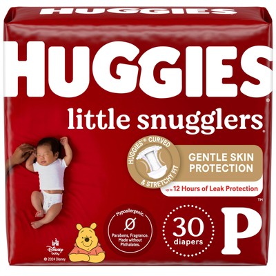 Huggies Little Snugglers Preemie Diapers 31 Count Leak Free Soft Hypoallergenic