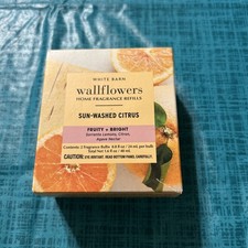 BATH  BODY WORKS SUN-WASHED CITRUS / WALLFLOWER FRAGRANCE REFILL 2 PACK SET C2