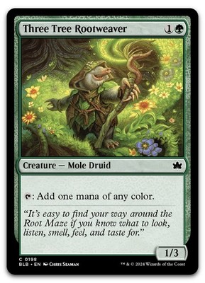 Three Tree Rootweaver #198 (NM) Bloomburrow BLB Magic MTG