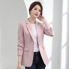 Fashion Suit Jacket Womens Autumn New Korean Slim One Button Casual Suit Jackets