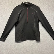 Ariat Tek Cold Series Half Zip Jacket Black Stretch Logo Activewear