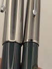 Parker 51 Grey Fountain Pen and Pencil Aerometric Fill 14k Gold Nib Restored — photo 9