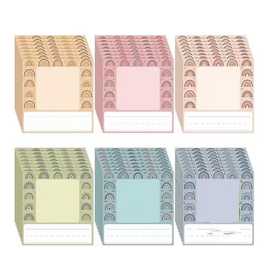48-Pack Boho Series Self-Adhesive Picture Frame Stickers for Classroom Organizat