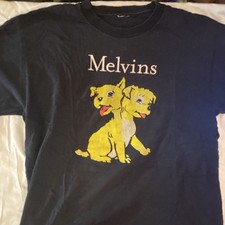 Melvins Graphic T-Shirt Yellow Dogs Front Print & Yellow Cats &ldquo;Pussy&rdquo; Back