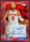2025-26 Topps Chrome Sapphire Jalen Brunson Auto Red Refractor #/5 Knicks