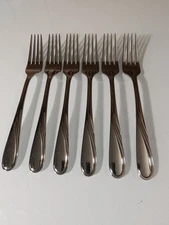 Set Of Six Lenox Summerville Stainless Steel 18/10 Dinner Forks