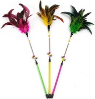 Katzenspielzeug Set Katzenangel Mit Feder Interaktiv SpielbäLle Rosa 1 StüCk